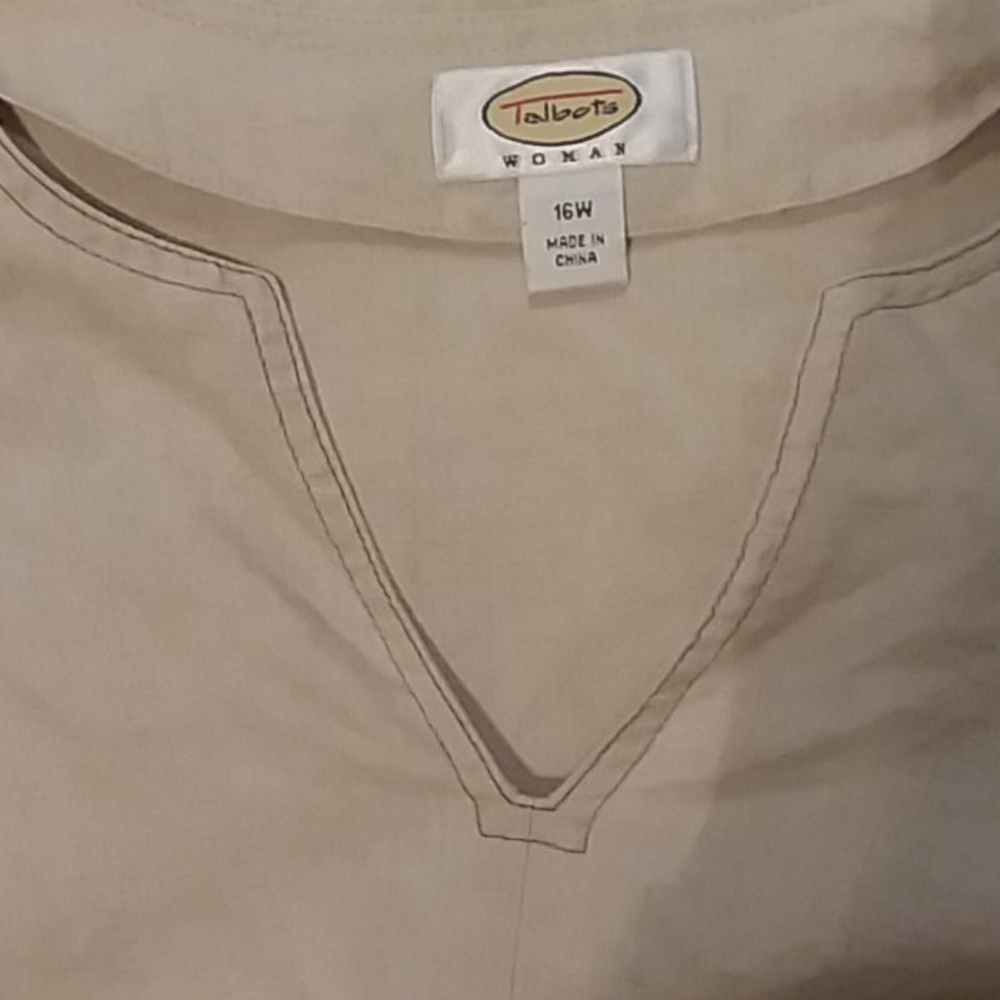 Talbots! Size 16W! Linen Top! - Picture 4 of 5